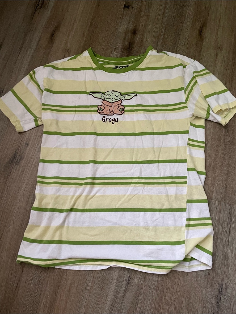 Grogu stripped shirt size small